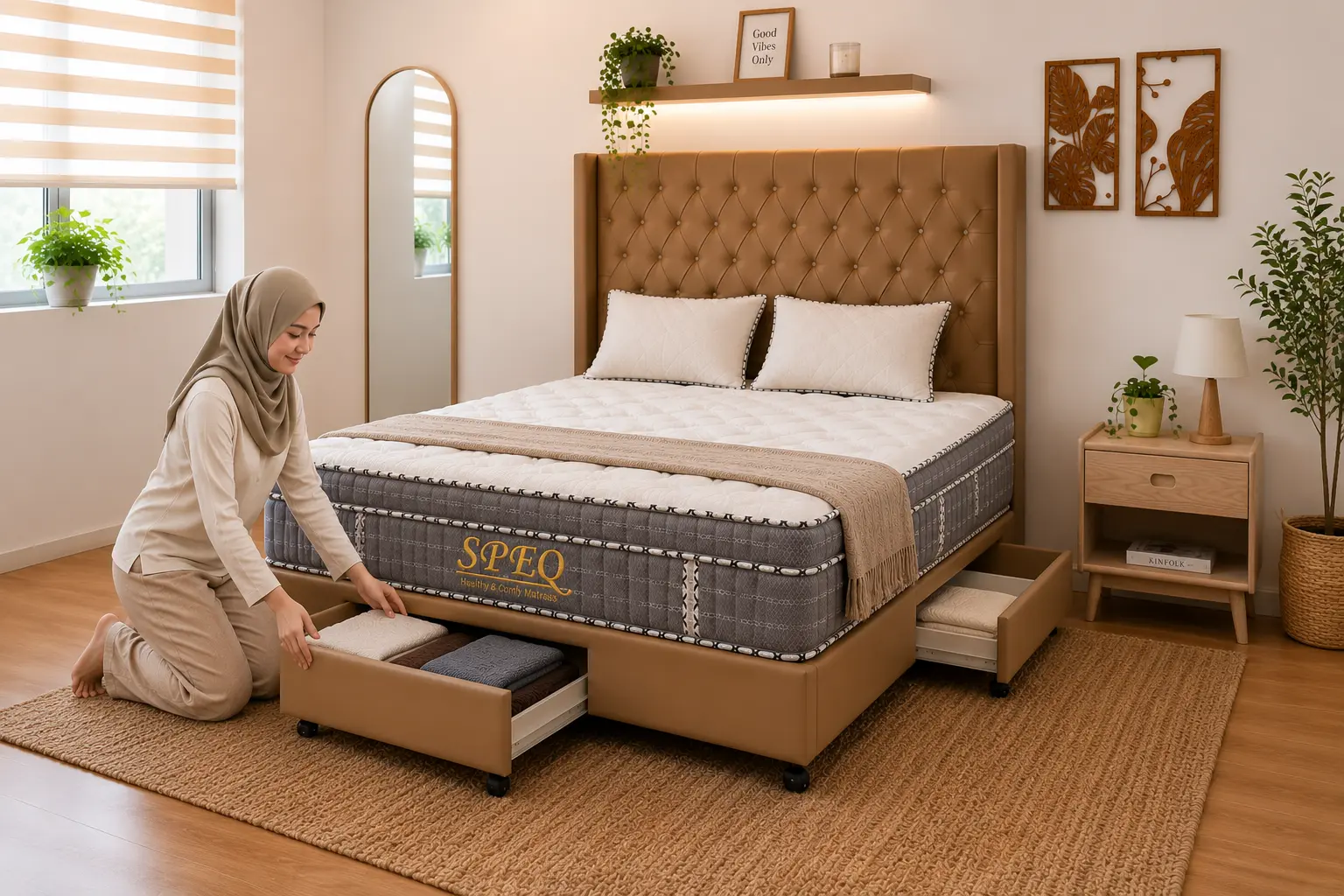 Rak Vertikal di Kamar Sempit